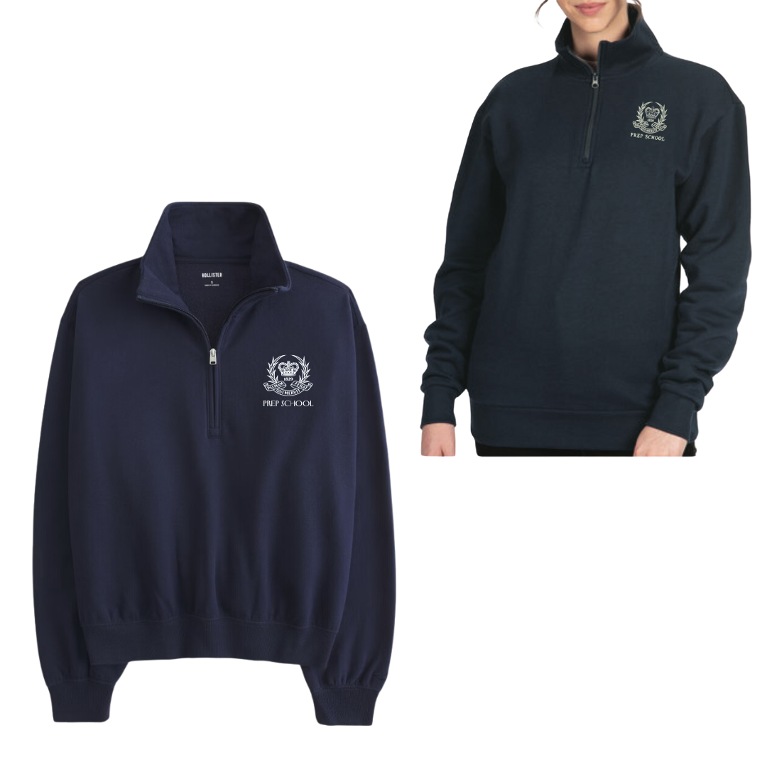 Unisex Adult 1/4 Zip Fleece Navy